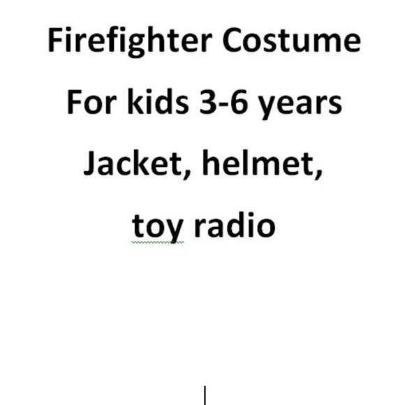 Other - 🎄🐾🎄firefighter costume3-6yrs